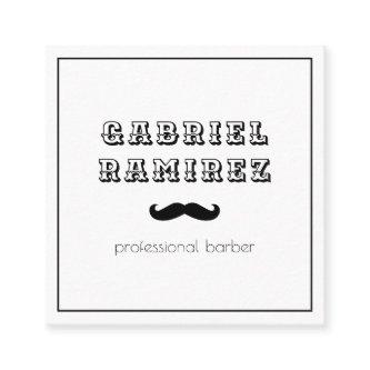 Simple Mustache Barber Modern Square
