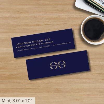 Simple Navy Blue and Gold Mini