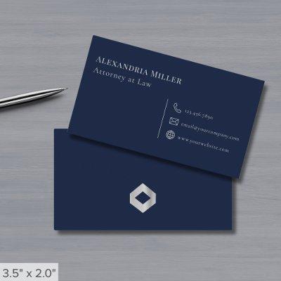 Simple Navy Blue and Gray