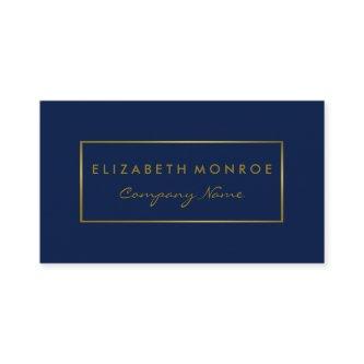 Simple Navy Blue & Gold Foil Effect
