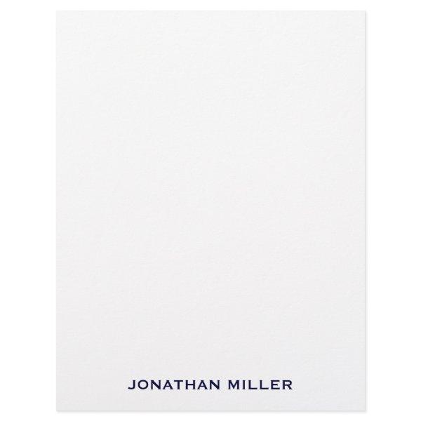 Simple Navy Typographic Name Letterhead