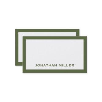 Simple Olive Green and White Typographic