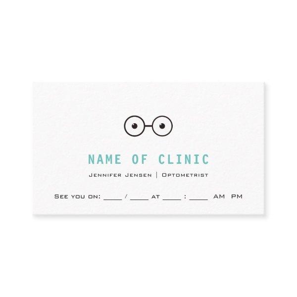 Simple Optometry Plain Eyeglasses Logo Appointment