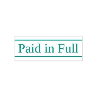 Simple "Paid in Full" Rubber Stamp