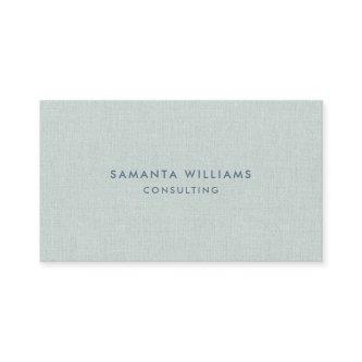 Simple Pale Blue-Green Natural Linen Texture Print