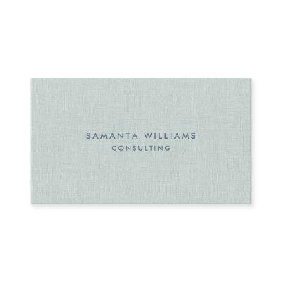 Simple Pale Blue-Green Natural Linen Texture Print