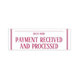 Simple "PAYMENT RECEIVED AND PROCESSED" Self-inking Stamp