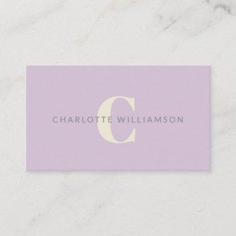 Simple Personalized Monogram and Name in Lilac