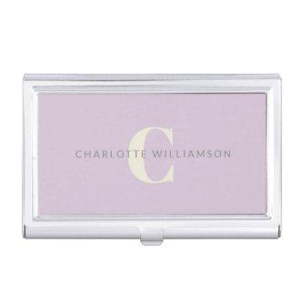 Simple Personalized Monogram and Name in Lilac  Case