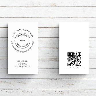 Simple Photography Studio QR Code Logo Quote
