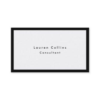 Simple Plain Black Border White Minimalist Modern