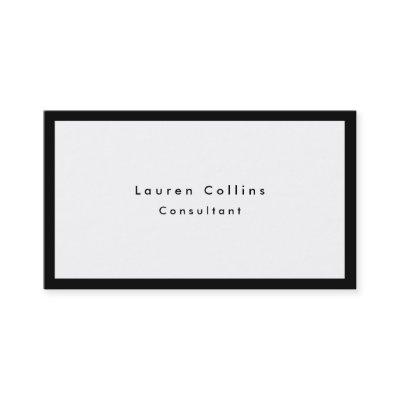 Simple Plain Black Border White Minimalist Modern