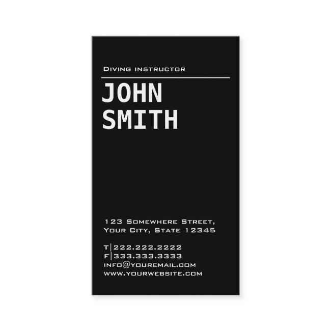 Simple Plain Black Diving
