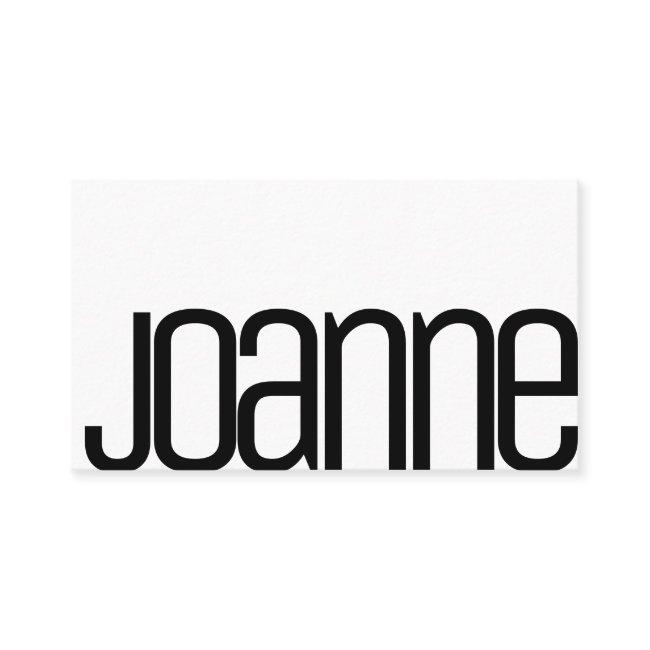 Simple Plain Black White Minimalist Modern Name