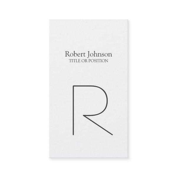 Simple Plain Black & White Monogram