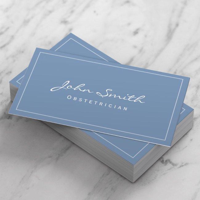 Simple Plain Blue Obstetrician