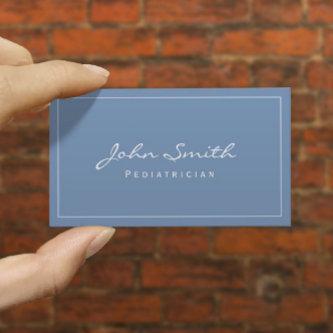 Simple Plain Blue Pediatrician