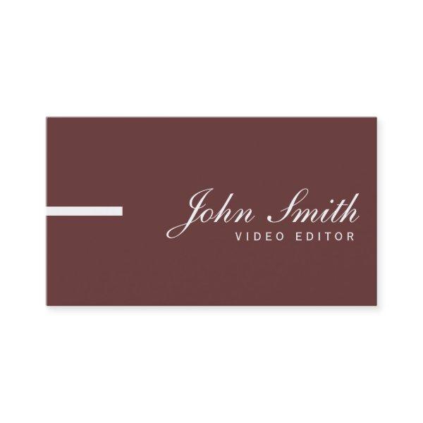 Simple Plain Brown Video Editor