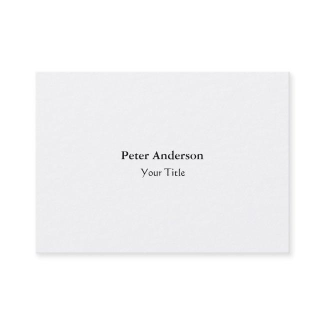 Simple plain creative professional modern white