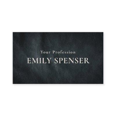 Simple Plain Dark Grey Leather Pattern Personal