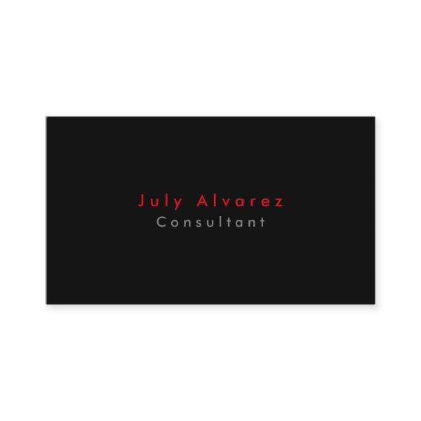 Simple Plain Elegant Black Red Grey Minimalist