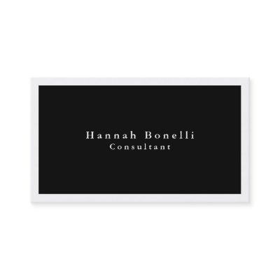 Simple Plain Elegant Black White Border Modern