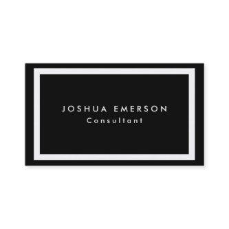 Simple Plain Elegant Black White Borders Modern