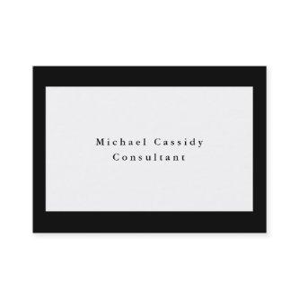 Simple Plain Elegant Black White Rectangle