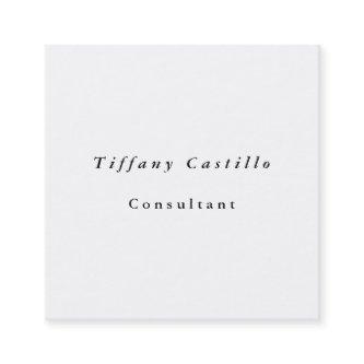 Simple Plain Elegant Minimalist Modern Square
