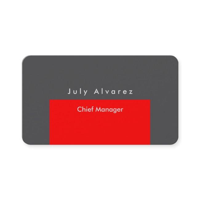 Simple Plain Elegant Modern Red Grey Minimalist