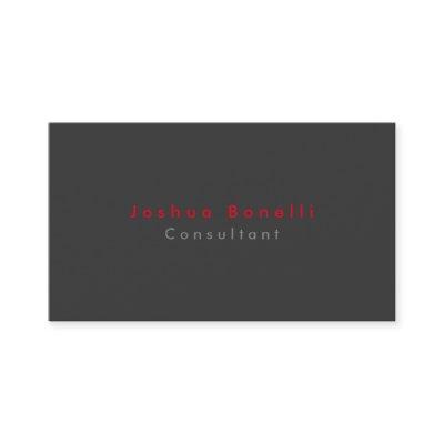 Simple Plain Elegant Red Grey Minimalist