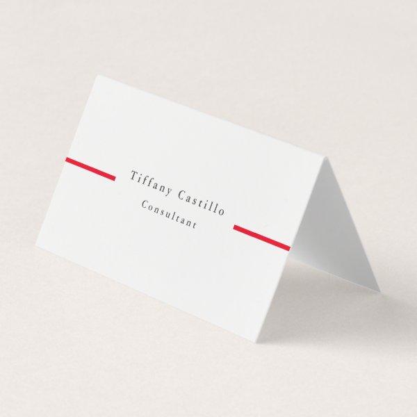 Simple Plain Elegant Red White Minimalist Modern