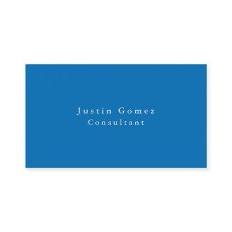 Simple Plain Elegant Spanish Blue Minimalist