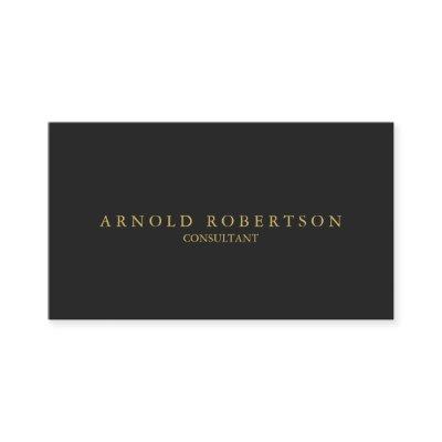 Simple Plain Gray Gold Professional