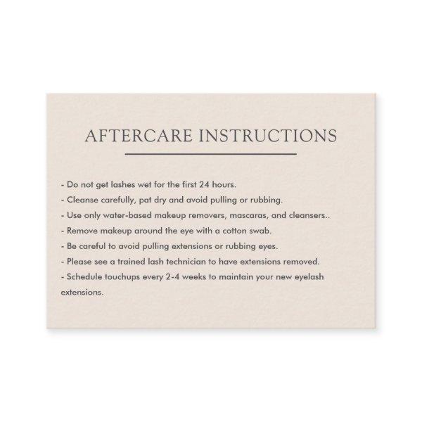 Simple Plain Lash Extension Microblading Aftercare