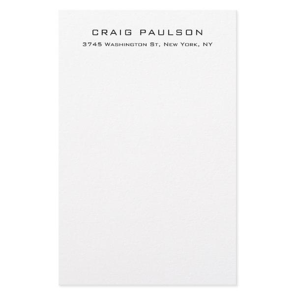 Simple Plain Minimalist Elegant Classical Design Stationery