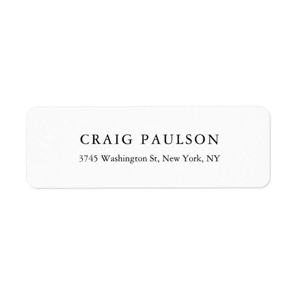 Simple Plain Minimalist Elegant Classical Label