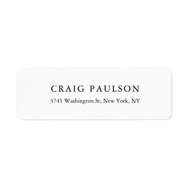 Simple Plain Minimalist Elegant Classical Label