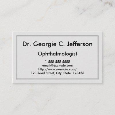 Simple & Plain Ophthalmologist