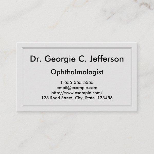 Simple & Plain Ophthalmologist