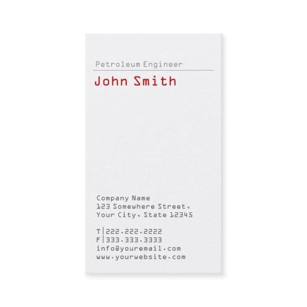 Simple Plain Petroleum Engineer