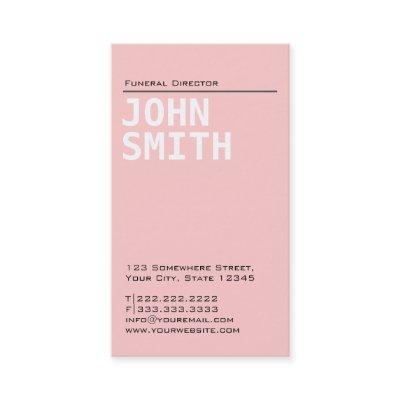 Simple Plain Pink Funeral