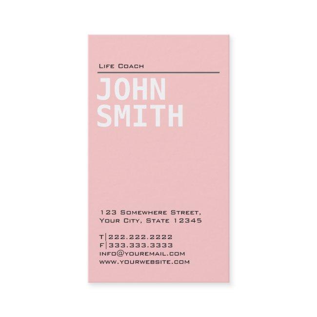 Simple Plain Pink Life Coach