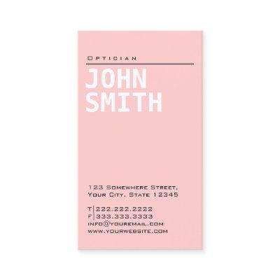 Simple Plain Pink Optician