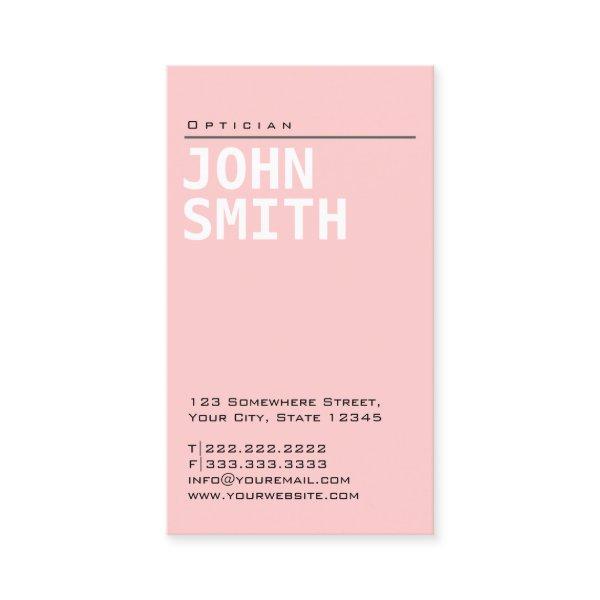 Simple Plain Pink Optician