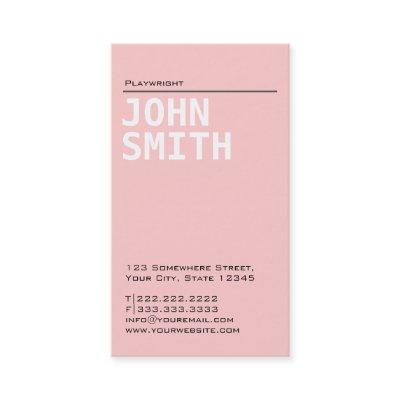 Simple Plain Pink Playwright