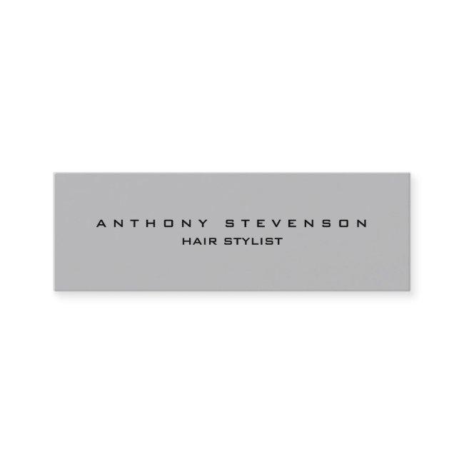 Simple Plain Professional Hair Stylist Silver Grey Mini