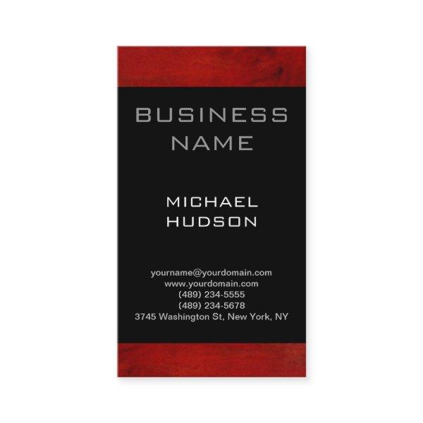Simple Plain Red Black Consultant