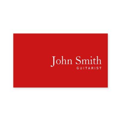 Simple Plain Red Guitarist