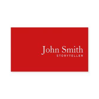 Simple Plain Red Storyteller